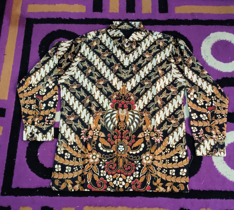 Kemeja Batik Pria Semi Sutra Silky Premium Puring Istimewa