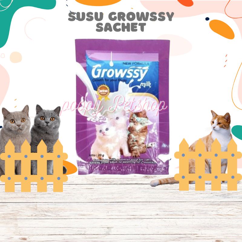 Growssy Susu Kucing Sachet Susu anak kucing Growssy Milk