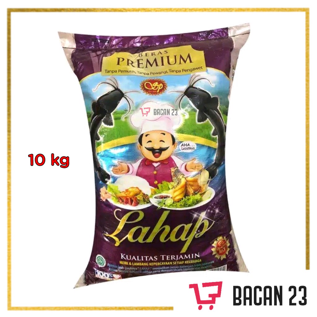 Beras Lahap Premium 10 kg / Beras Putih / Bacan 23 - Bacan23