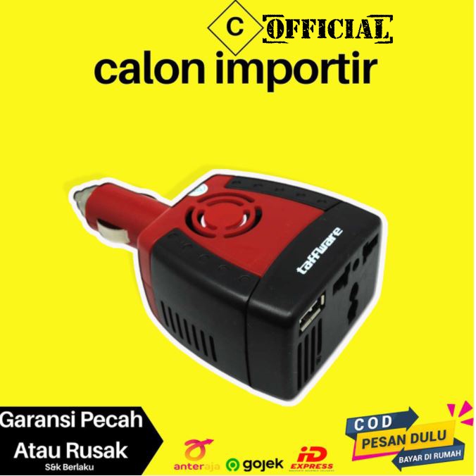 Power Car Inverter Pengubah Arus Listrik Mobil Dari DC 12V Ke AC 150W 220V Mini USB Charger HP Murah