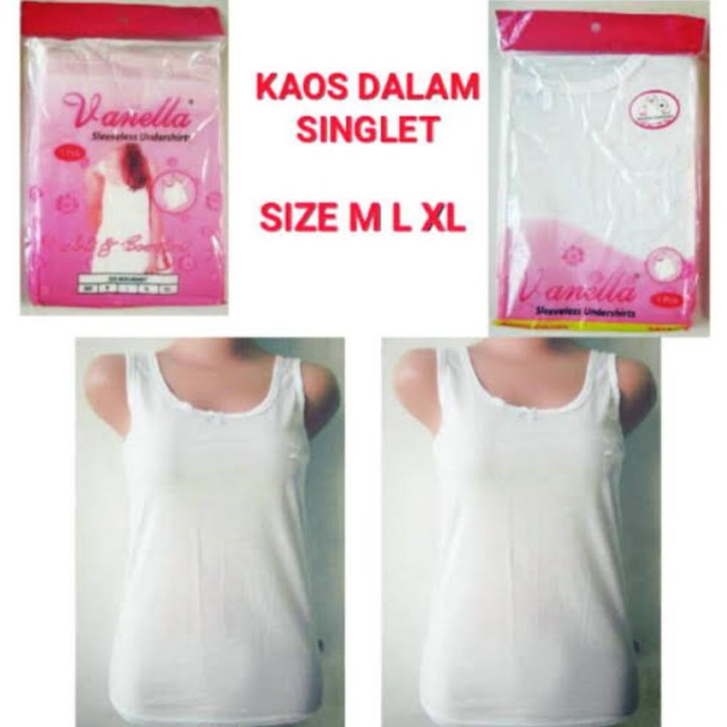 Singlet Vanella/Cewek Keren - Kaos Dalam Wanita ABG dan DEWASA - Tanktop Sleeveless Undershirts