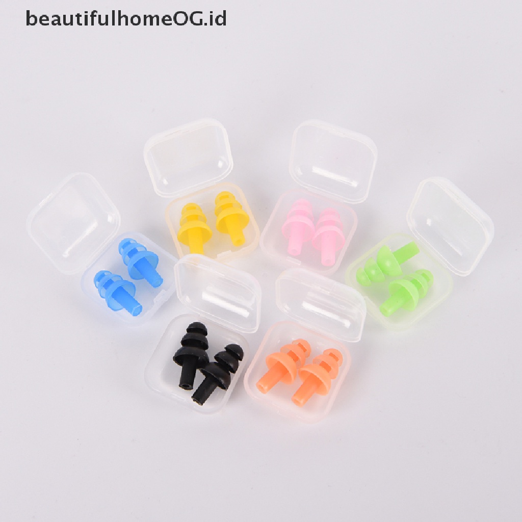 Earplugs Bahan Silikon Lembut Reusable Untuk Berenang