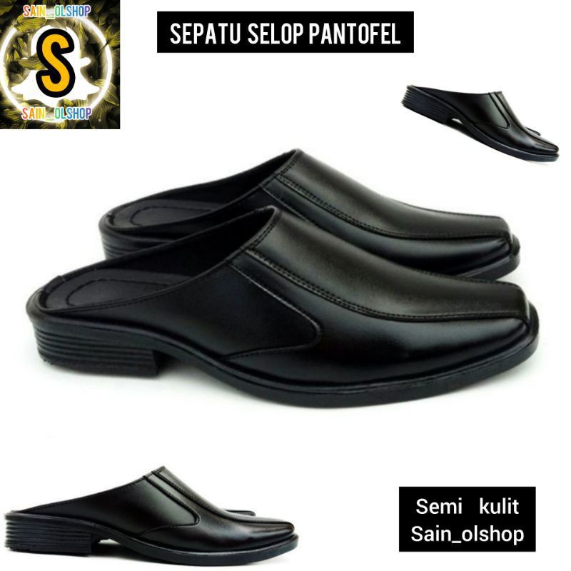 sepatu sendal bustong,sepatu sendal pria,sepatu sendal kulit sepatu sandal bustong / selop pria