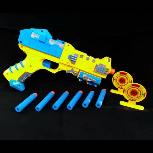 Mainan Anak pistol tembakan soft bullet Gun Dart Blaster