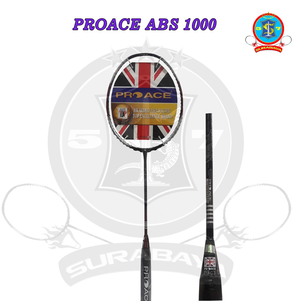 Raket Badminton Pro Ace ABS 1000 Original Bonus Komplit