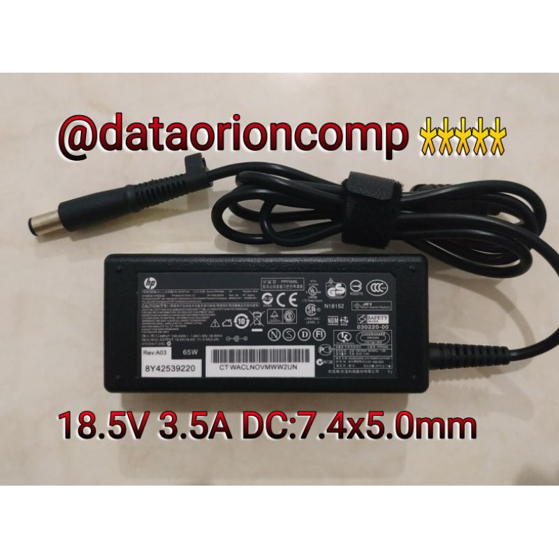 Adaptor Charger HP18.5V 3.5A DC 7.4*5.0 mm for HP Compaq Presario CQ40 CQ41 CQ42 CQ43 CQ35 CQ20