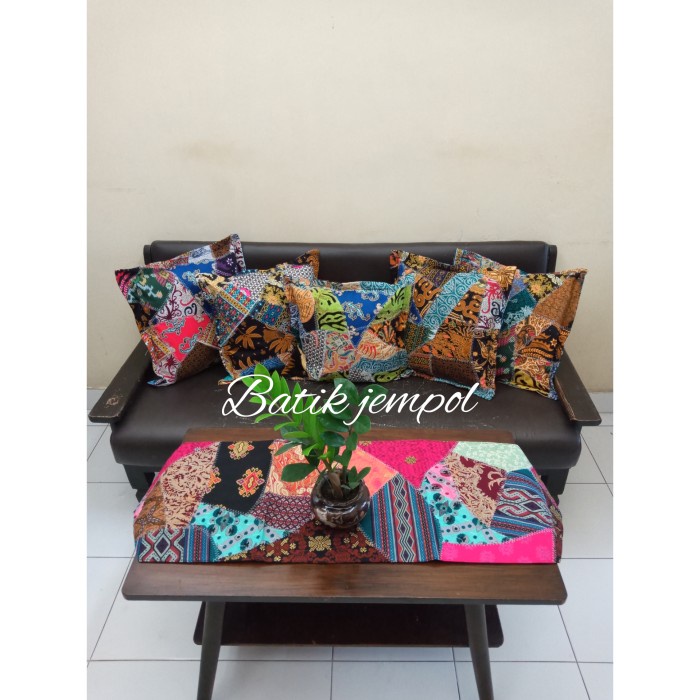 Sarung Bantal Sofa - Set Sarung Bantal Kursi Motif Perca