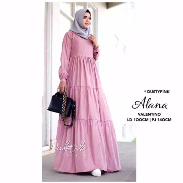 Dress wanita kekinian/ fashion wanita termurah/ Alana maxi /COD