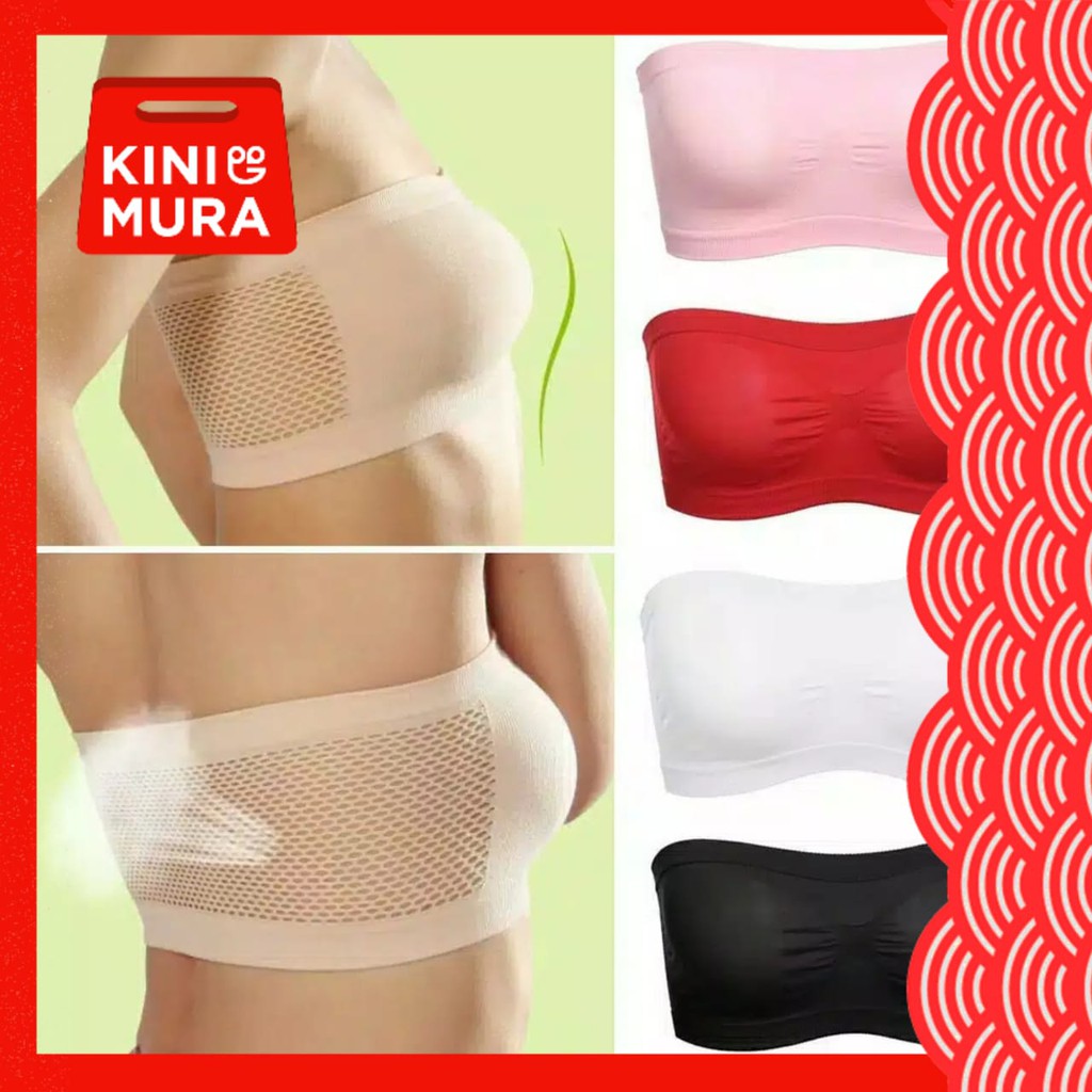Bra Kemben BH Wanita Tanpa Kawat Sport Jumbo Sorex Remaja Tali Crop Top Korea Underwear Bralette