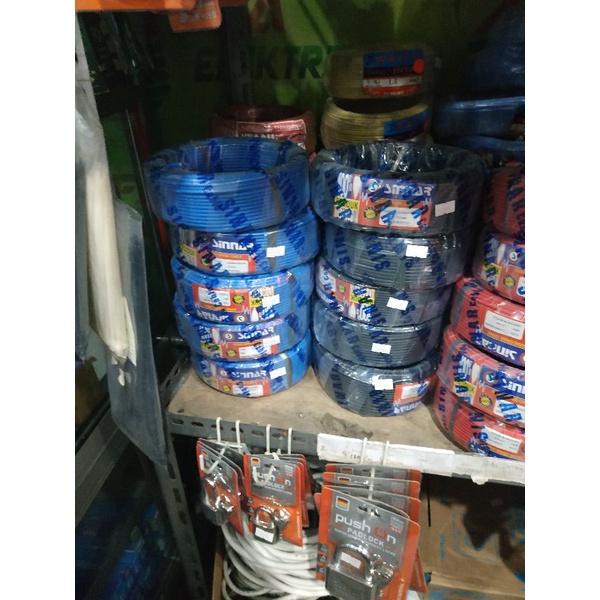 (10roll) Kabel listrik NYA 1.5mm 50m full merk sinar kualitas bagus