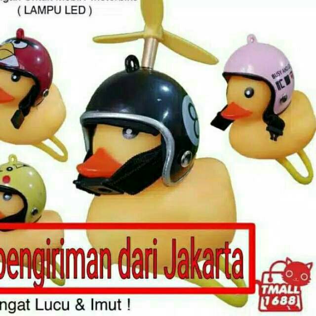 Bebek Pajangan Dengan Helm Berbaling Untuk Mobil Motor Dan Sepeda Dengan Lampu LED