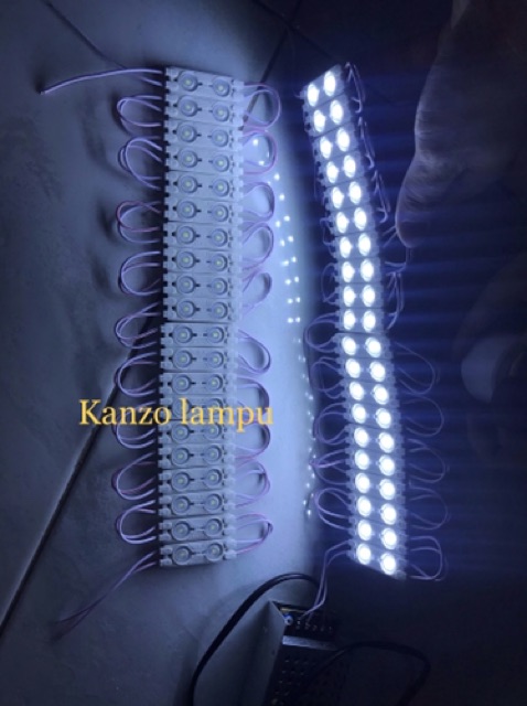 Kanzo / LED modul 2mata 12v isi 20 stik / variasi lampu mobil motor / super putih terang MZ_3