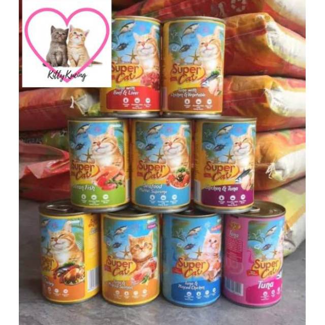 SUPERCAT Isi 12pc 400Gr Makanan Basah Kucing SUPER CAT