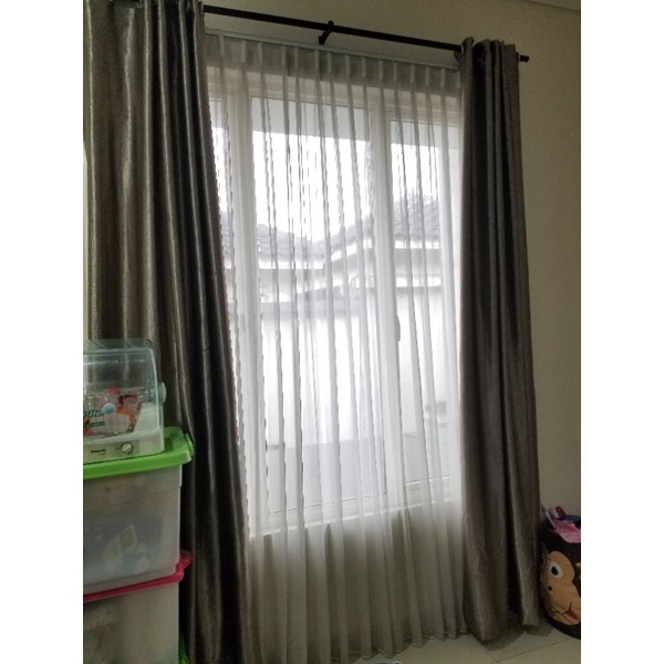 gorden gordyn tirai penutup jendela window kamar ruangan furniture blackout black out anti panas ant