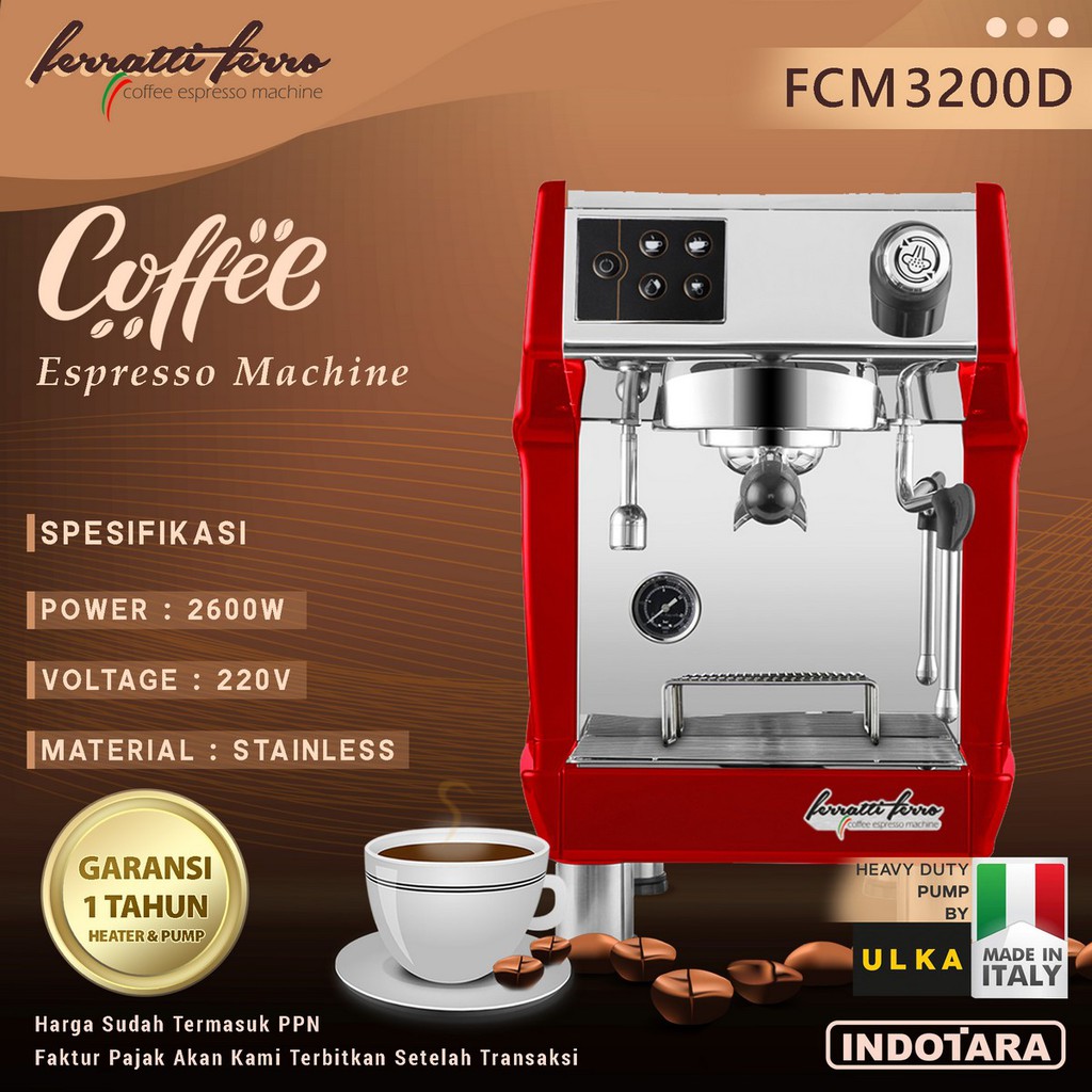  Ferratti Ferro  Espresso Machine FCM3200D Shopee Indonesia