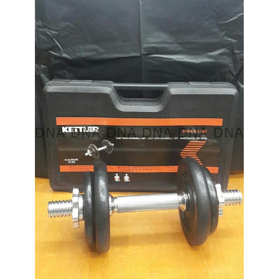 Kettler Dumbell Set 10kg Cast Iron / Barbel Besi 10kg Kettler ORIGINAL 1FT