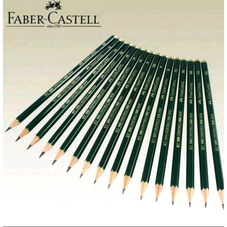 Pensil Faber-Castell Lengkap Satuan HB/2B/3B/4B/5B/6B/7B/8B.Harga Satuan.Bisa Pilih Variasi