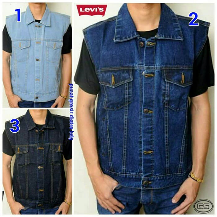 jaket rompi jeans levis