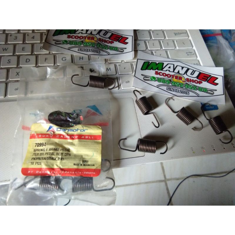 PER KAMPAS REM DEPAN VESPA KLASIK MERK DANMOTOR PER PEDAL REM