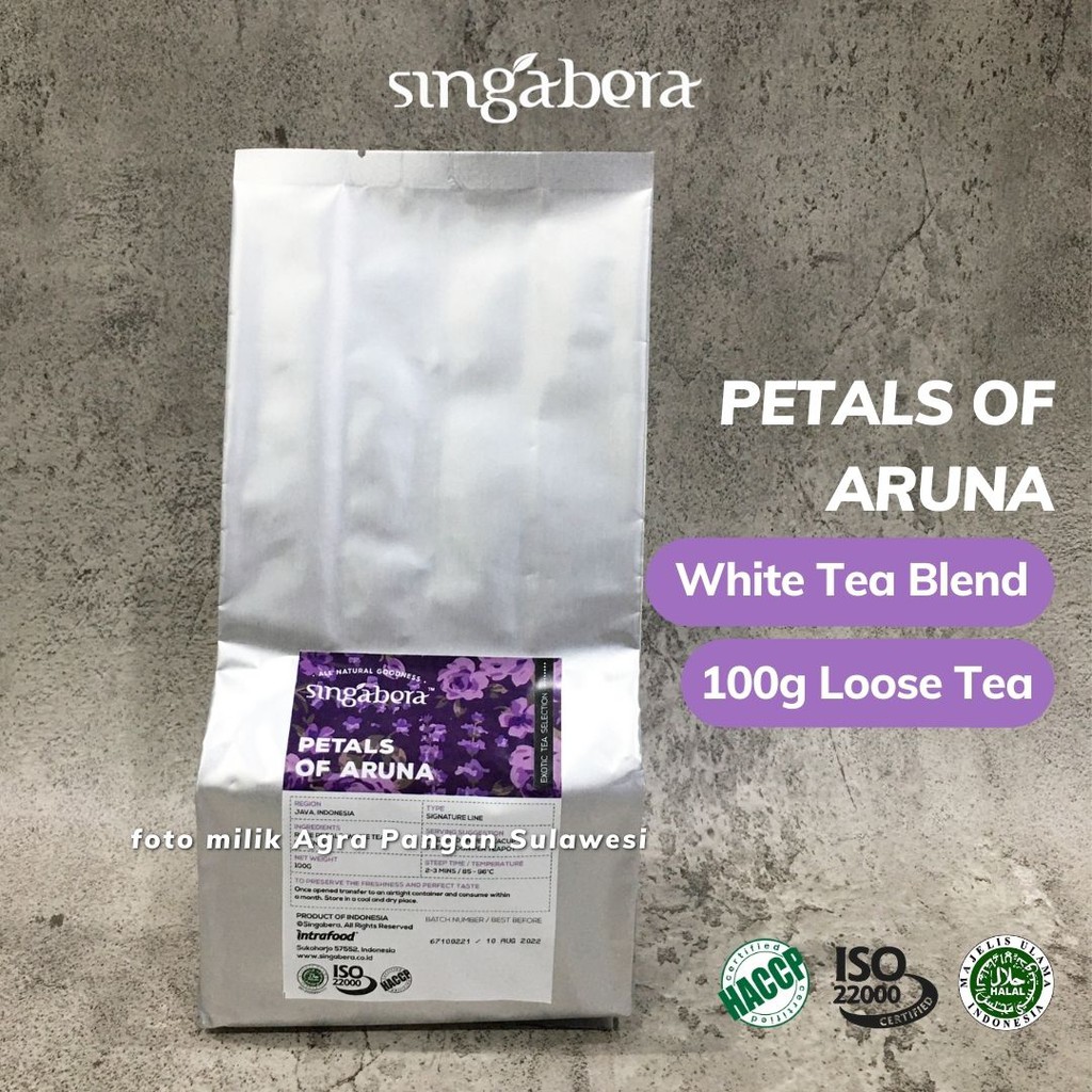 

White Tea Rose Lavender Singabera Petals of Aruna Teh Putih Bunga Mawar Premium Artisan Cafe Resto