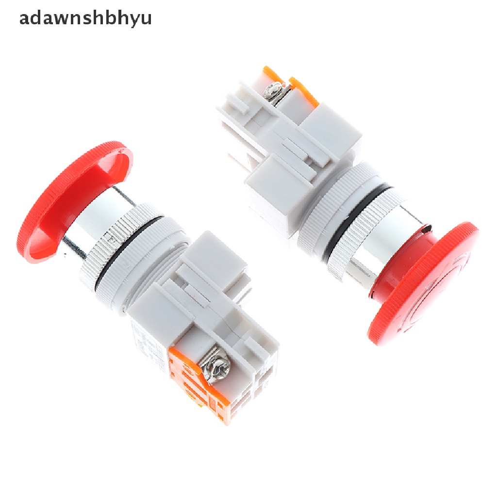 Adawnshbhyu 1Pc Tutup Jamur Merah Biasanya Tertutup Emergency Stop Push Switch Tombol 10A LAY37