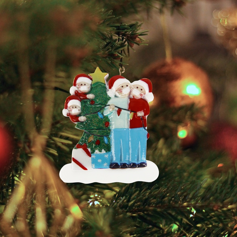 1PC DIY Name Blessings Resin Face Mask Wearing Mask Family Christmas Gift Decoration Pendant for parties, weddings, Christmas