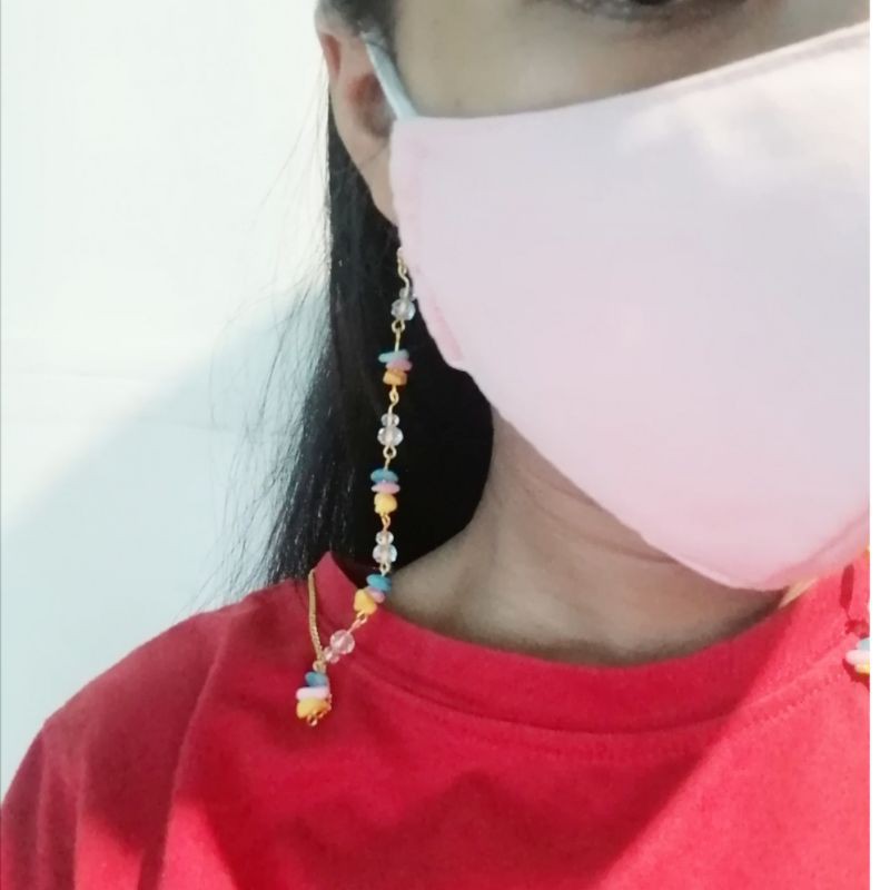 kalung masker rantai gold