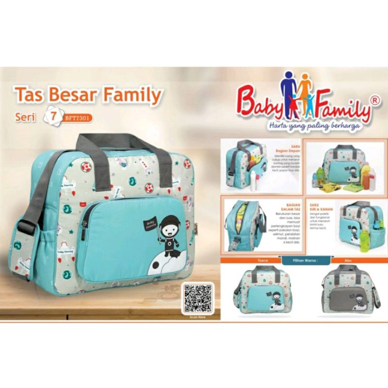 TAS BESAR FAMILY | TAS BAYI BABY SCOTS | TAS BAYI BESAR KECIL BABY SCOT BABY FAMILY | DIAPER BAG PRINT