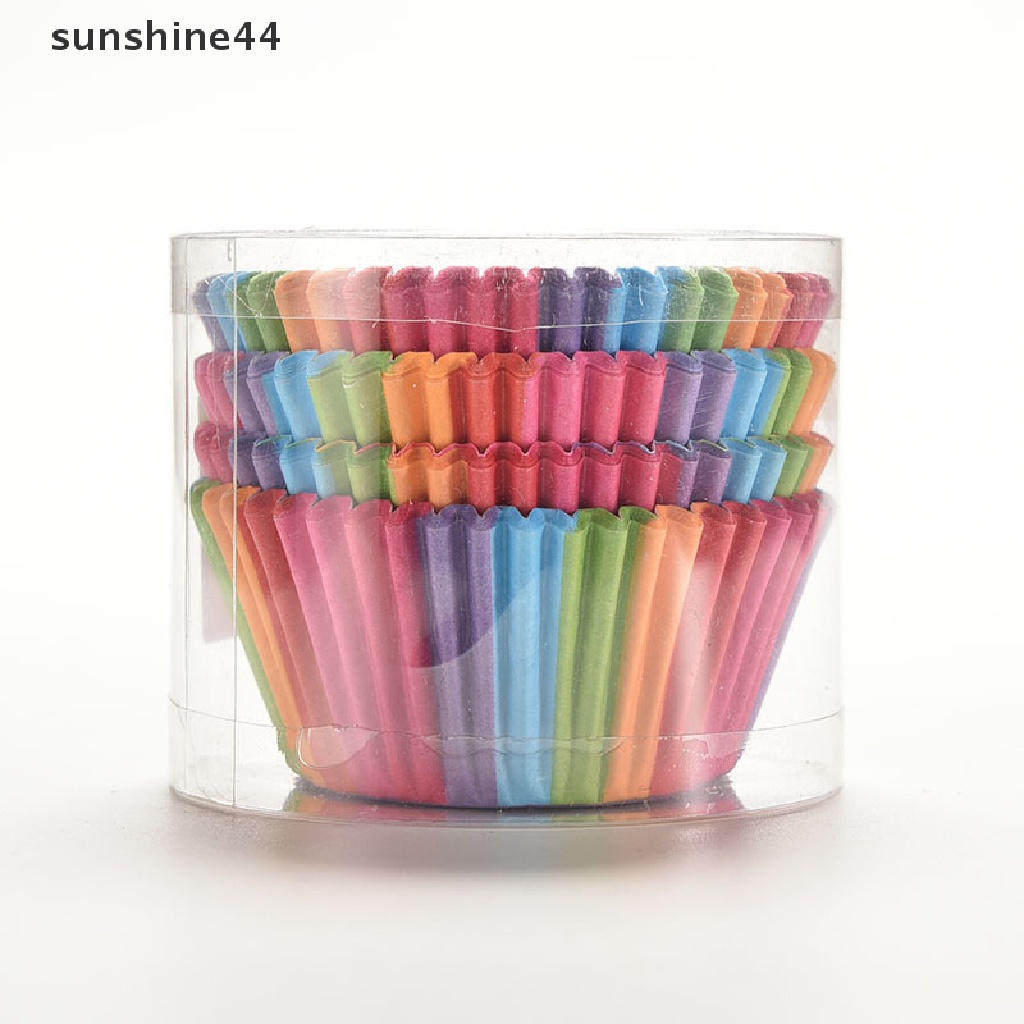 Sunshine 100pcs Kertas Cupcake / Muffin Warna-Warni