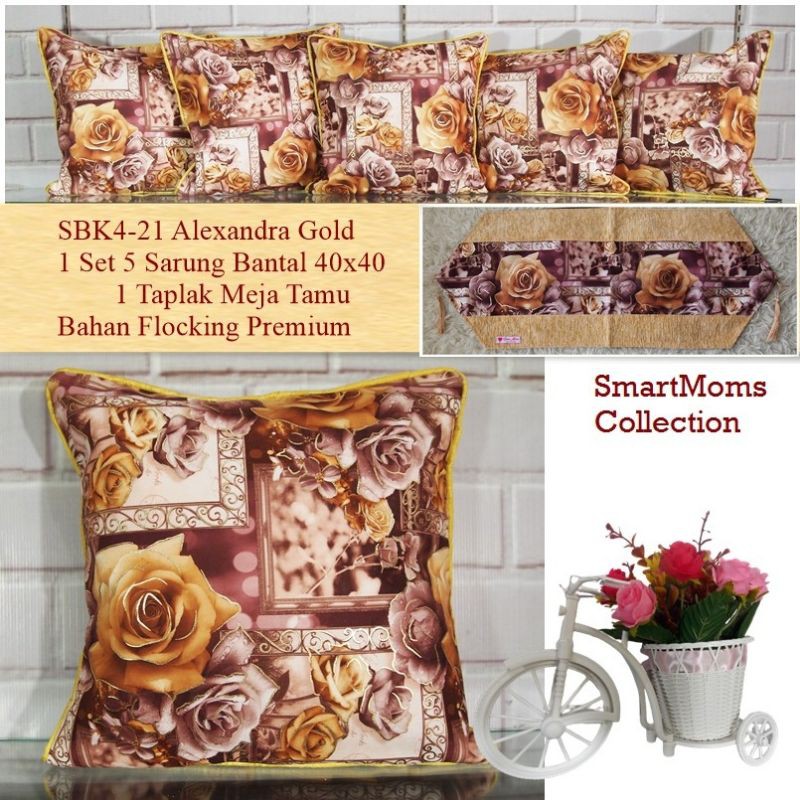 SARUNG BANTAL SOFA KURSI IMPORT SHABBY MEWAH MINIMALIS MODERN ALEXANDRA GOLD