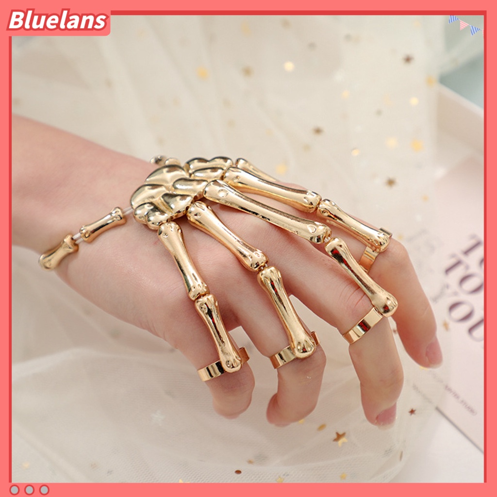 Bluelans Fashion Adjustable Skull Ghost Skeleton Finger Bracelet Hand Chain