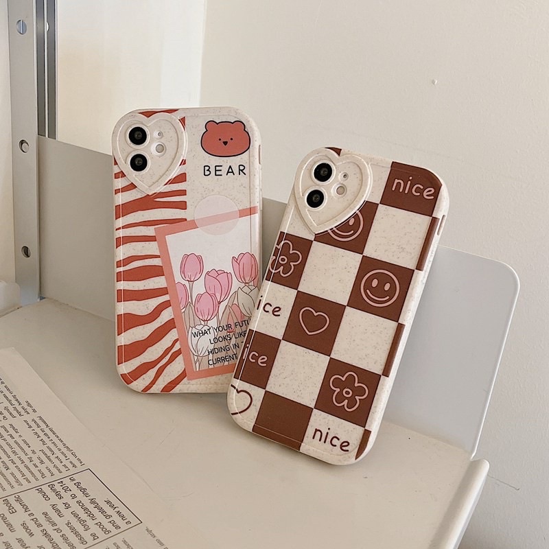 (Love Style) Soft Case Motif Leopard Untuk IPhone 6 6S Plus 7 8 Plus X XR XS Max 11 Pro Max SE 12 13