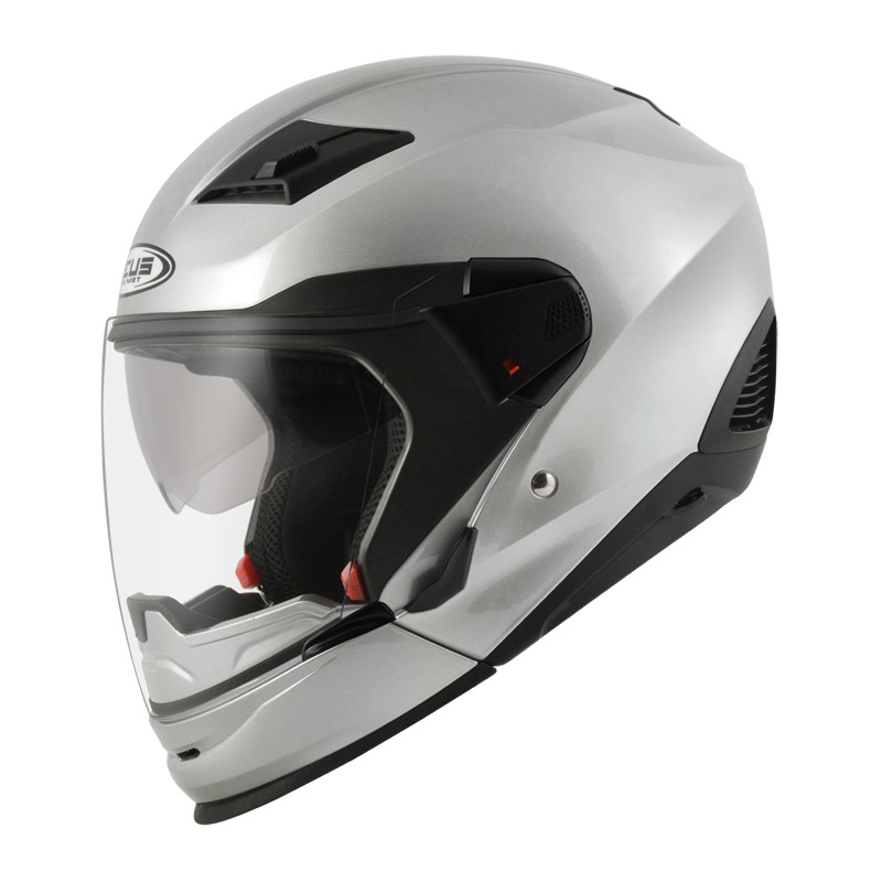 Helm Full Face Zeus 611c Silver MODULAR