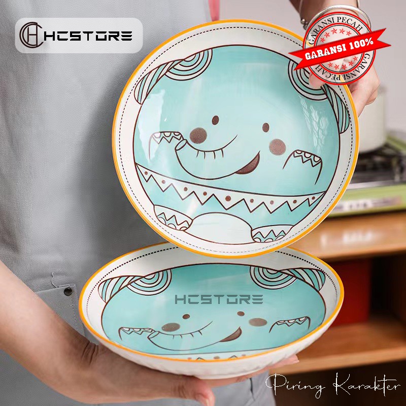 PIRING KERAMIK 8 INCH KARAKTER MOTIF SERIES PLATE CANTIK BISA UNTUK MICROWAVE DAN OVEN-4