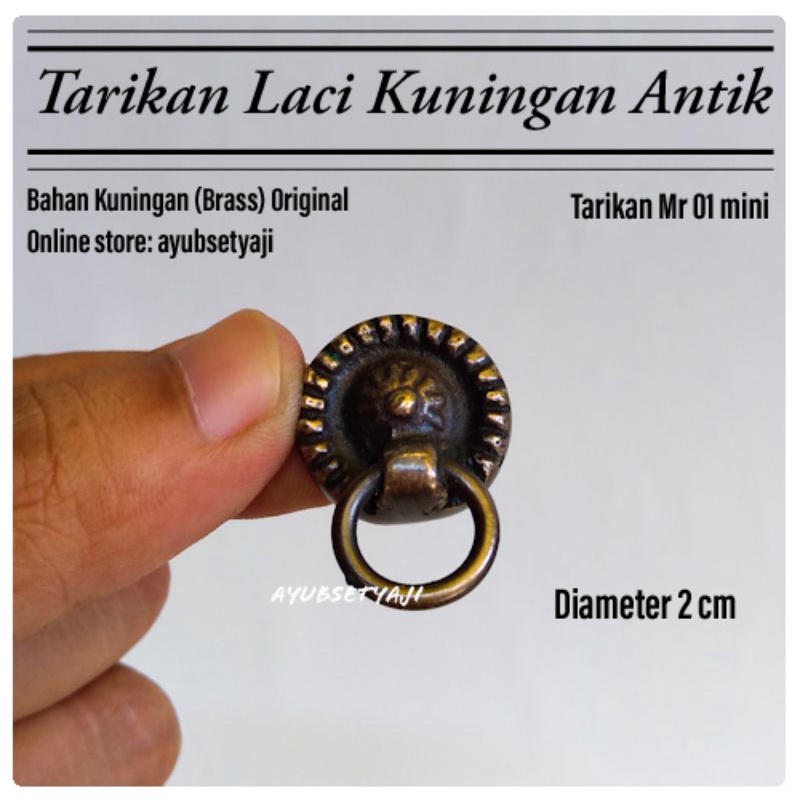 Jual Knob Meja Model Mr Mini Tarikan Laci Pintu Lemari Kuningan Antik