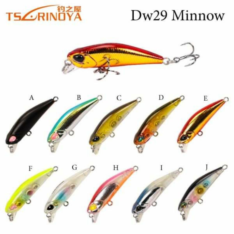 umpan casting tsurinoya minnow dw29