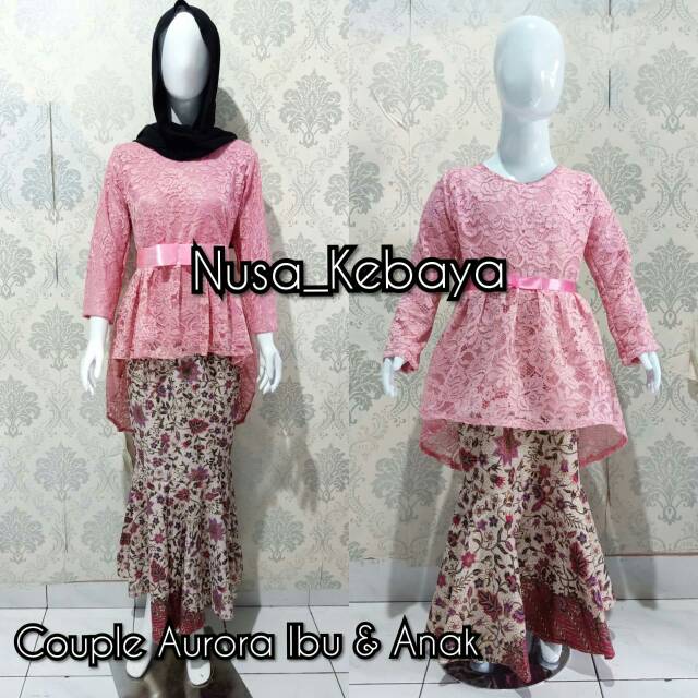 Couple Aurora Ibu dan Anak kebaya couple kebaya modern kebaya pasangan kebaya kondangan kebaya murah