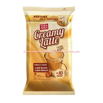 Torabika Creamy Latte Isi 10sachet Kopi Bubuk Instan Gula Terpisah Tora Bika Krimi Tanpa Ampas 10 Sachet Torra Bika