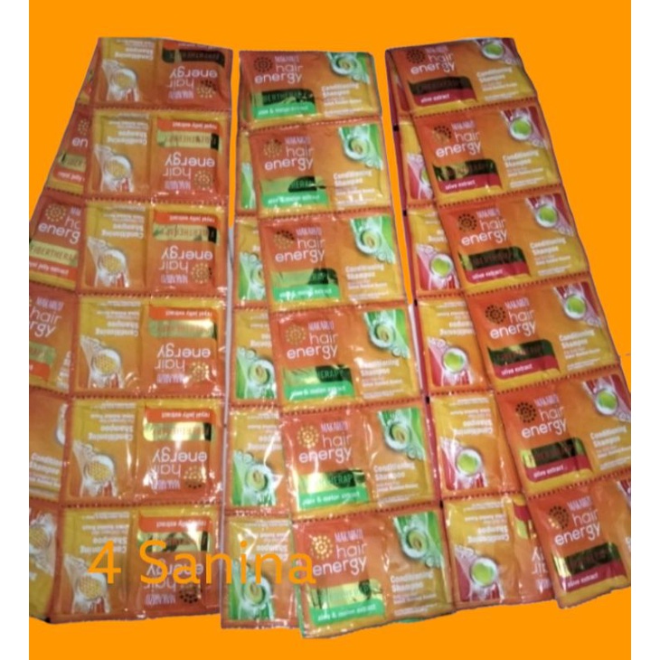 1 Renceng Makarizo hair energy shampo &amp; conditioning10ml(12 Sachet) all variant.