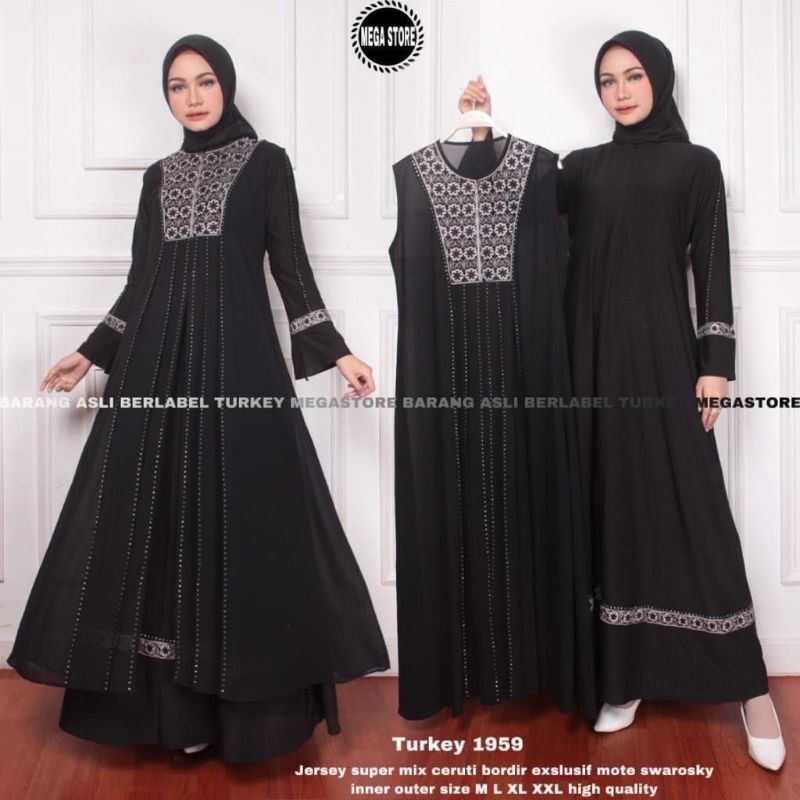 [COD] SET ROMPI TASYA GAMIS TERBARU ARABIA 2 IN 1 GAMIS BRAND WANITA MUSLIMAH