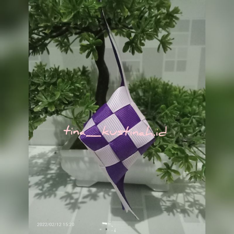 

ketupat pita hias 4x4cm pita grossgrain MINIMAL ORDER 12PCS