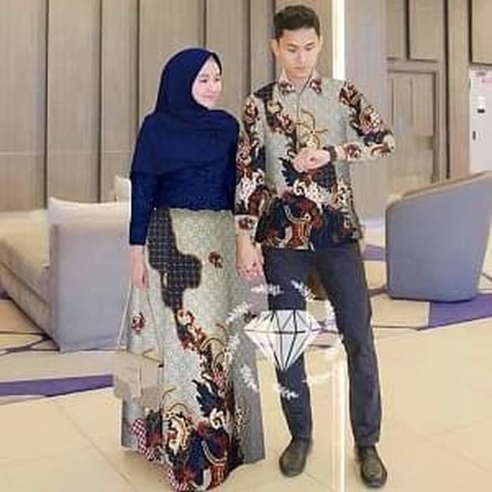 GAMIS PESTA BROKAT COMBI BATIK COUPLE BAJU PESTA KONDANGAN AFRIDA       Terusan