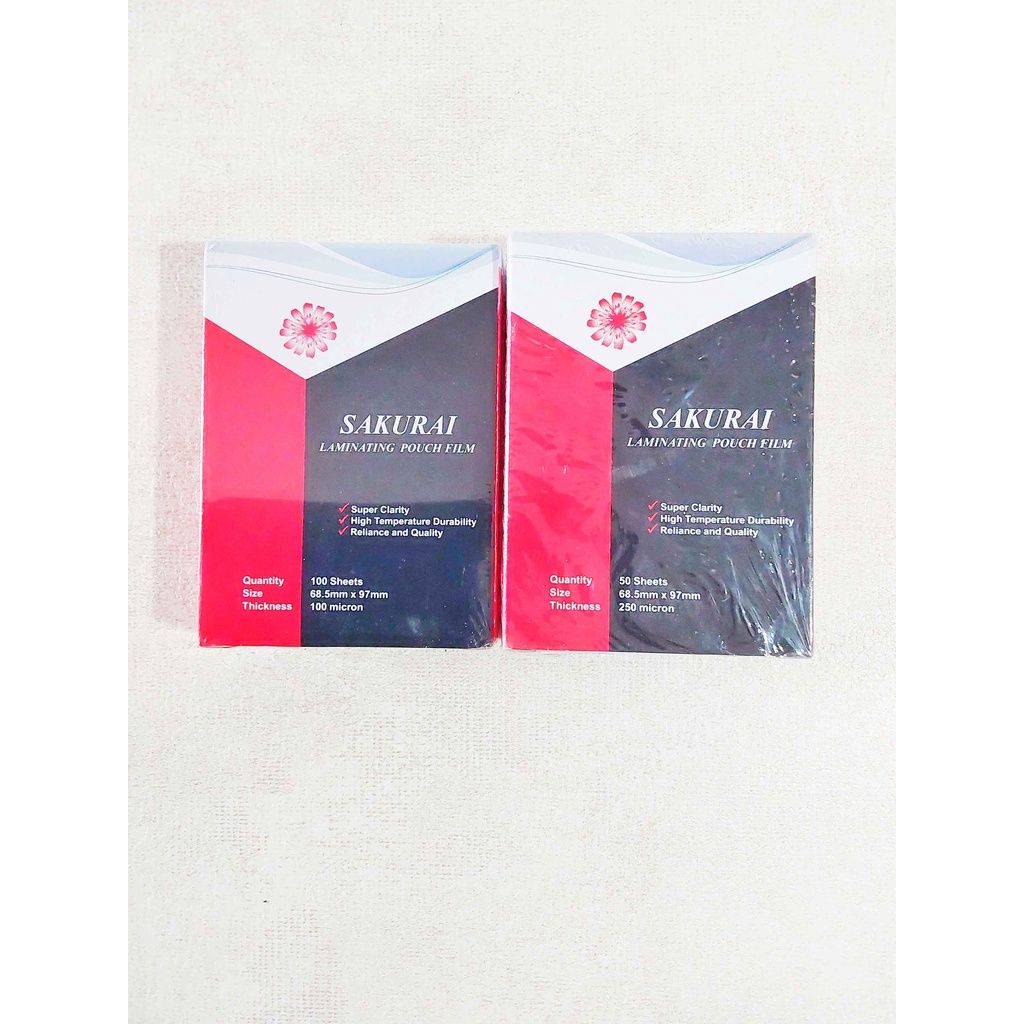 

(PAK) Kertas Laminating Sakurai Ukuran KTP / Kertas Plastik Laminating Sakurai