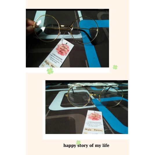 kacamata anti radiasi/kacamata korea bulat/kaca mata jalan hitam