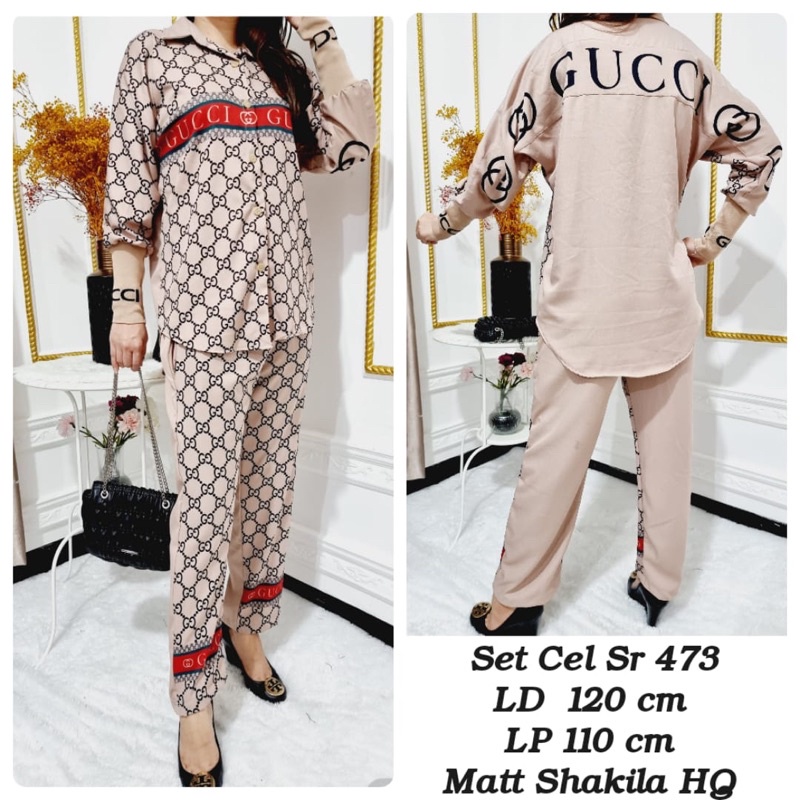 SETELAN GUCCI WANITA/SETELAN WANITA IMPORT/SETELAN WANITA KEKINIAN