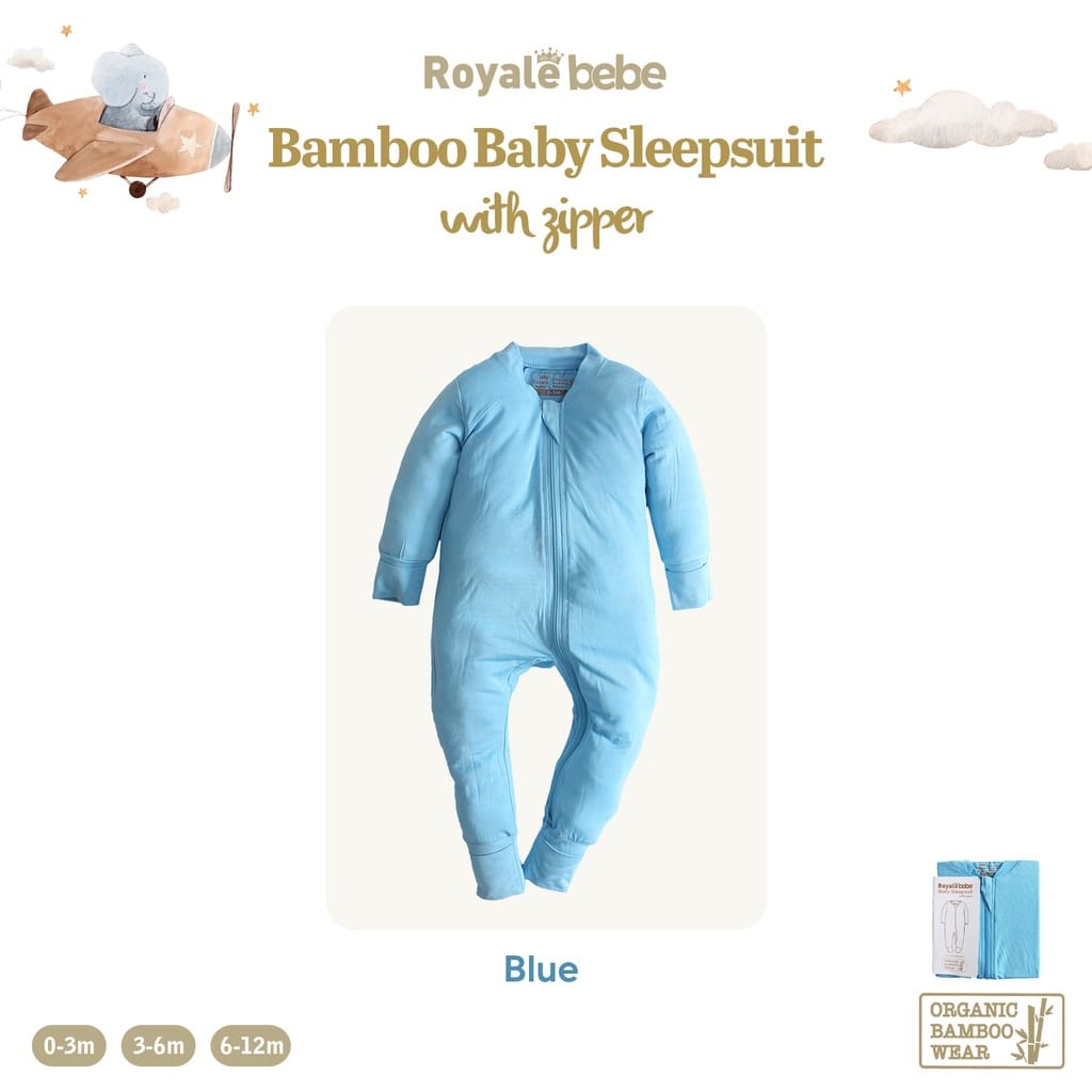 Royale Bebe Baby Sleepsuit With Zipper (Warna Dikirim Random)