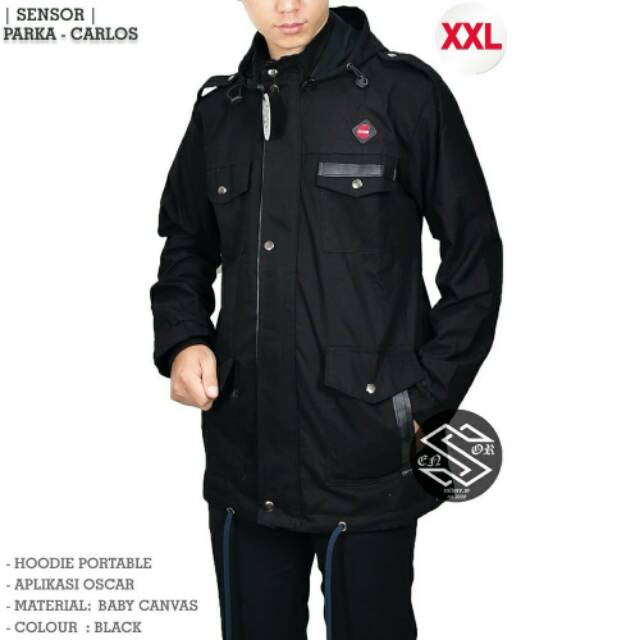 Jaket Parka Premium Jumbo SENSOR XXL Jaket Parka Hoodie Big Size