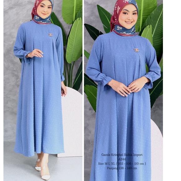 Tren Kekinian.. GAMIS CRINKLE RUBIAH URAGIRI/GAMIS CRINKLE RUBIAH URAGIRI PREMIUM/GAMIS CRINKLE RUBI