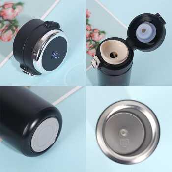 Botol Minum Thermos Suhu LCD Smart Mug 420ml / Botol Thermos Stainless Botol Thermos Hot And Cool / Thermos Suhu Thermos Led Digital Suhu Doff Karet Botol Minum Thermos Tumbler / Botol Minum Murah Lucu Botol Minum Suhu Panas Dingin Botol Minum Thermos