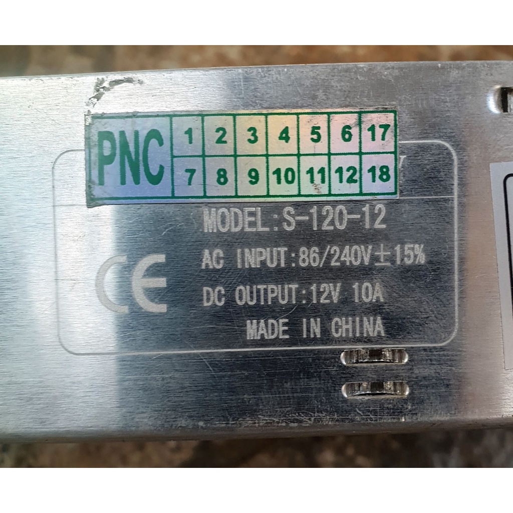 POWER SUPPLY 12 VOLT, 10 AMPER